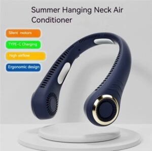 A Convenient Portable Fan: Hands-Free Halterneck Cooling Anywhere!